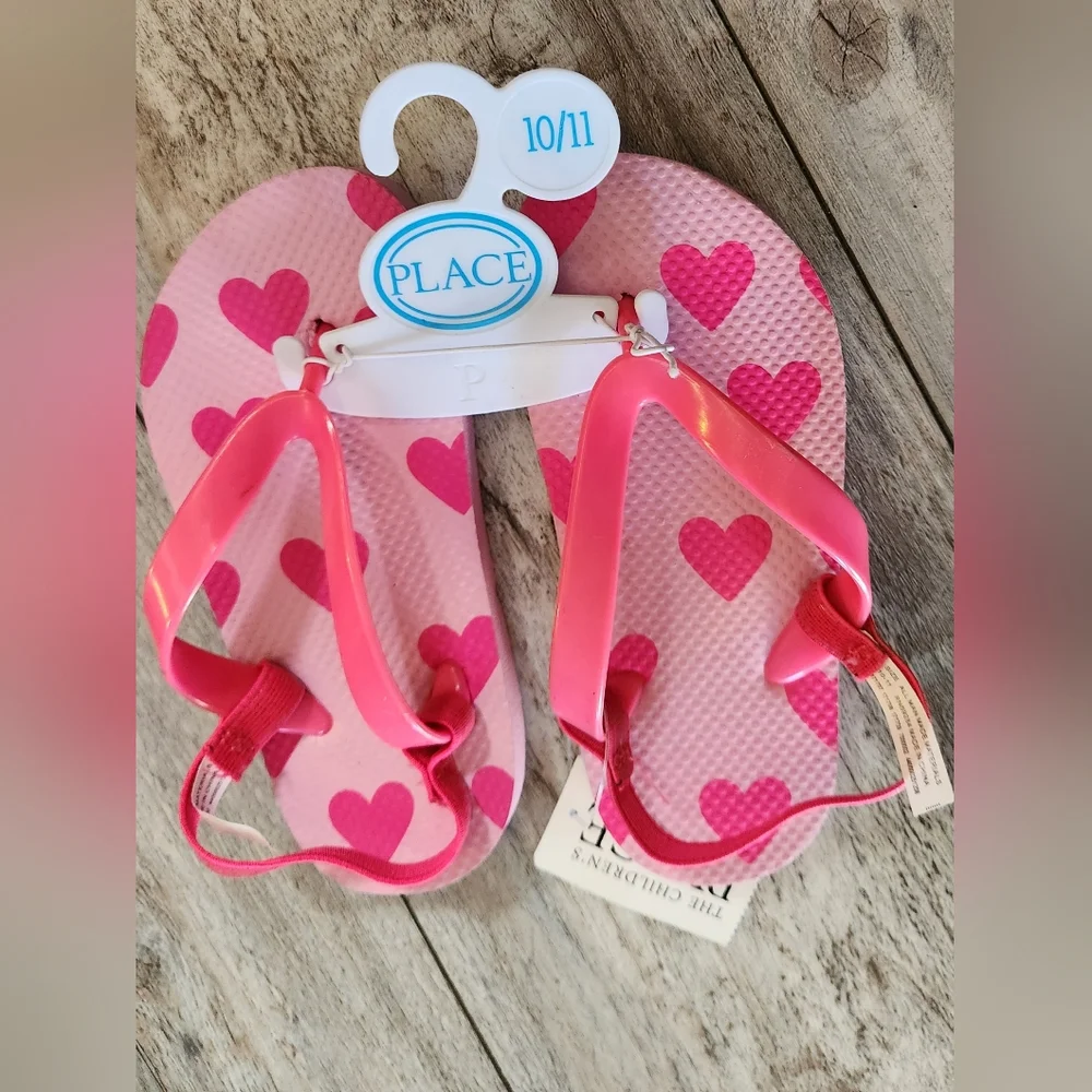 Girls Heart Flip Flops